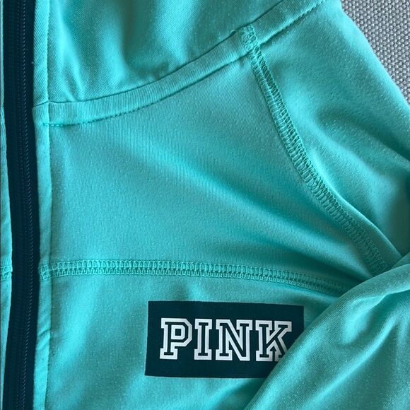 Victoria's Secret Pink -Mint Quarter-Zip Pullover - Picture 2 of 7